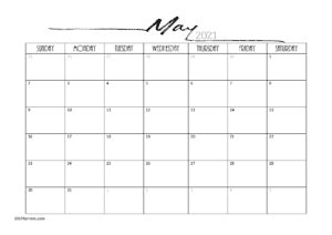 Free Printable May 2021 Calendar | Customize Online