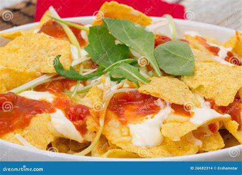 Nachos - tortilla chips stock photo. Image of rocket - 26682314