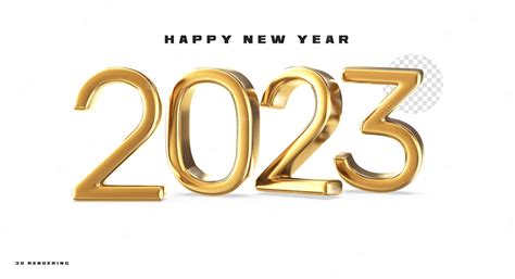 Premium PSD | God 2023 number new year luxury