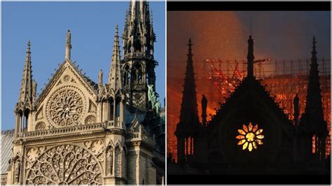 These Before And After Images Of The Notre Dame Fire In Paris Depict ...