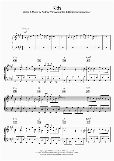 Electric Feel Piano Sheet Music | OnlinePianist