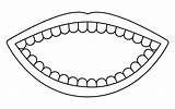 Mouth Coloring Page Sketch sketch template