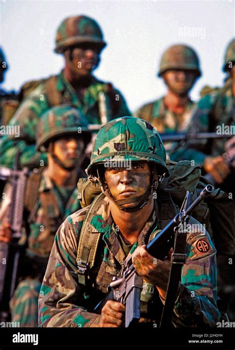 Portrait of men in the 82nd Airborne division in 1980. (Large format ...