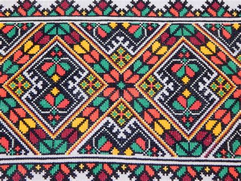 Folk Embroidery - One of the Oldest Forms of Applied Art. Stock Photo ...