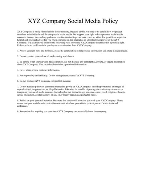 Revised Social Media Policy