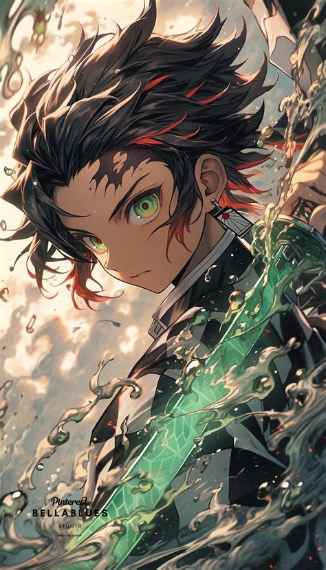 Tanjiro Kamado: The Determined Demon Slayer | Anime guys, Anime background, Anime wallpaper