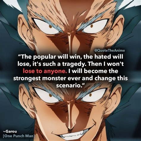 7+ Powerful Garou Quotes - One Punch Man (HQ Images) - QTA | One punch man, One punch, What is evil