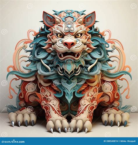 Chinese Mythological Animal Stock Illustration - Illustration of animal ...