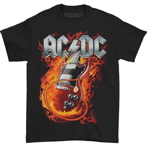 ACDC - AC/DC Men's Thunderstruck Guitar T-shirt Black - Walmart.com ...