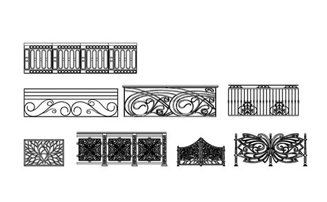 Cast Iron Railing, Free AutoCAD Block - Free Cad Floor Plans