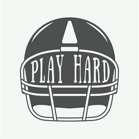 Vintage American football or rugby helm with motivation slogan. Illustration 11797628 Vector Art ...