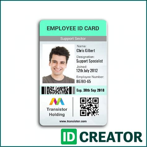 Vertical Id Badge Template Word - Template 2 : Resume Examples #9x8rajDe3d