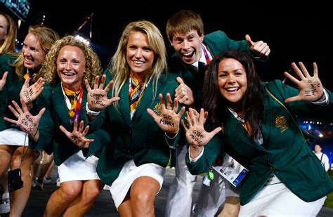 Olympics Opening Ceremonies: Members of Australia's contingent show off ...