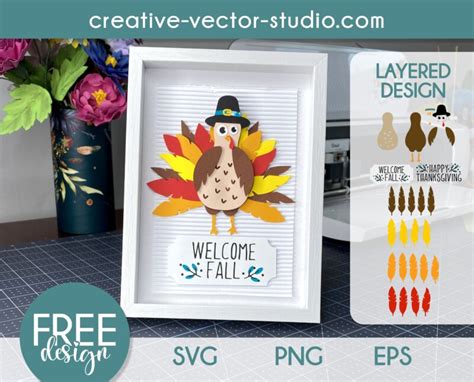 Free Thanksgiving Turkey SVG | Creative Vector Studio