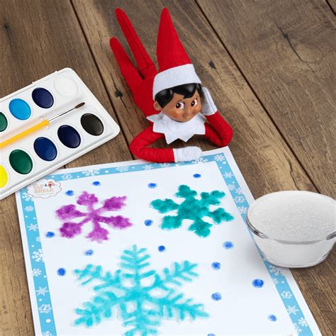 Snowflake Salt Painting: Watercolor Art for Kids | The Elf on the Shelf