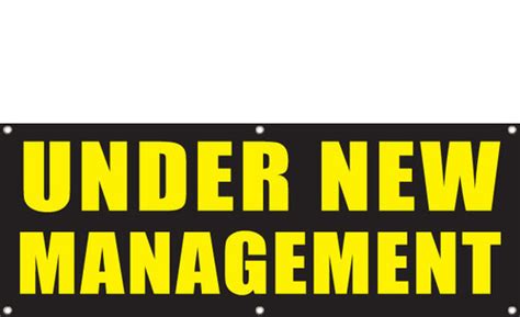 Under New Management Banner Sign Design 1000 | DPSBanners.com