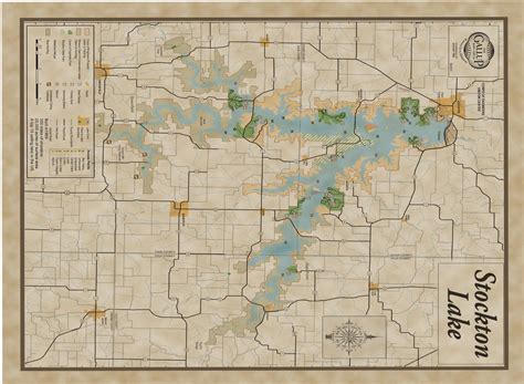 Stockton Lake Playing Cards - Gallup Map