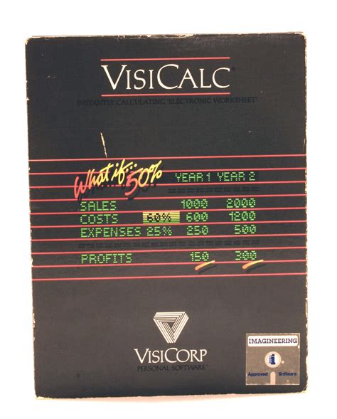 Apple II Software - Visicalc, Spreadsheet, 5¼" Floppy Disk, 1981