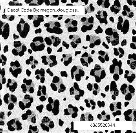 Leopard Print Decal | Leopard pictures, Print decals, Bloxburg decal codes