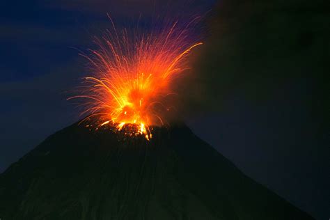 See the Fiery Eruption of Ecuador Volcano