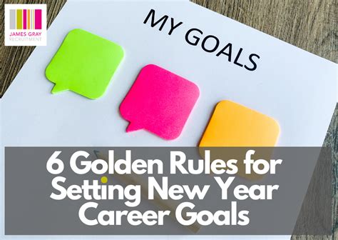 6 Golden Rules for Setting New Year Career Goals / James Gray Recruitment