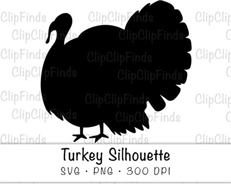 Turkey Silhouette SVG Vector File and PNG Transparent - Etsy