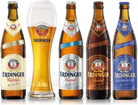 Erdinger beer,Erdinger dunkel,Erdinger Ankoholfrei,Erdinger Kristall...