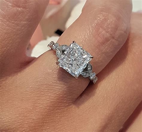 Lab Diamond Engagement Ring IGI Certified 3 Ct Radiant Cut | Etsy