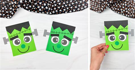 Frankenstein Shape Craft For Kids [Free Template]