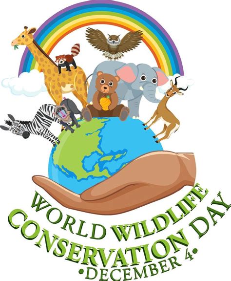 World Wildlife Conservation Day Poster Template 14008031 Vector Art at ...