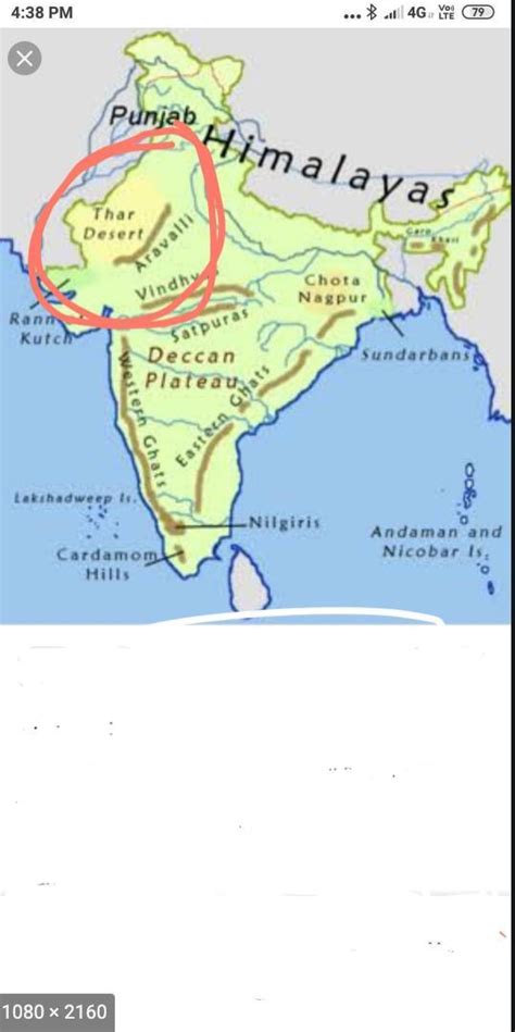 Aravali Ranges In India Map