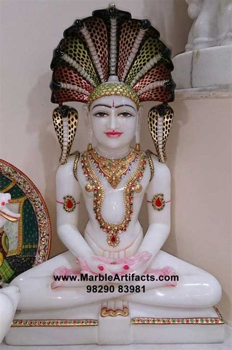 WHITE JAIN STATUE (JS02)