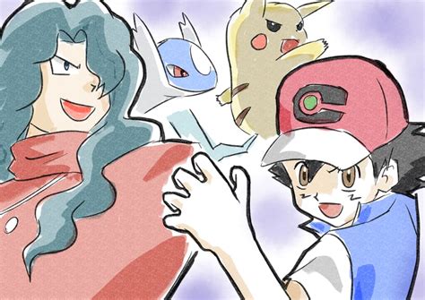 pikachu, ash ketchum, latios, and tobias (pokemon and 3 more) | Danbooru