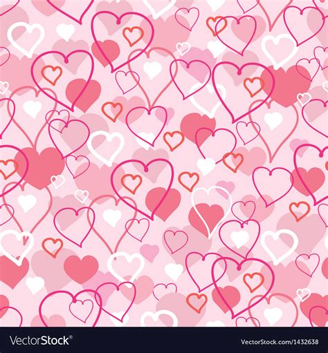 Valentines day hearts seamless pattern background Vector Image