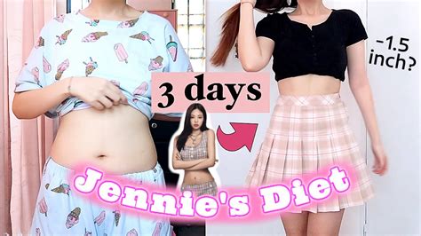 BLACKPINK JENNIE Diet + Workout PLAN for 3 days! (i lost weight fast ...