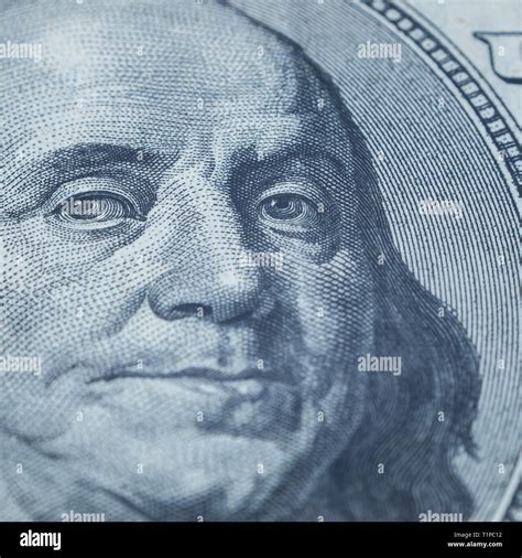 Portrait of Benjamin Franklin from 100 dollars bill Stock Photo - Alamy