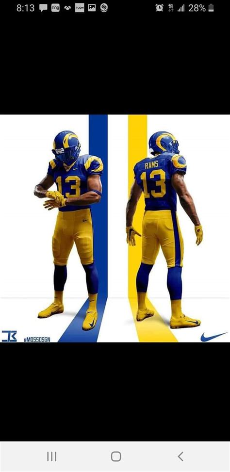 This is what the Rams new uniforms should look like but with the new ...