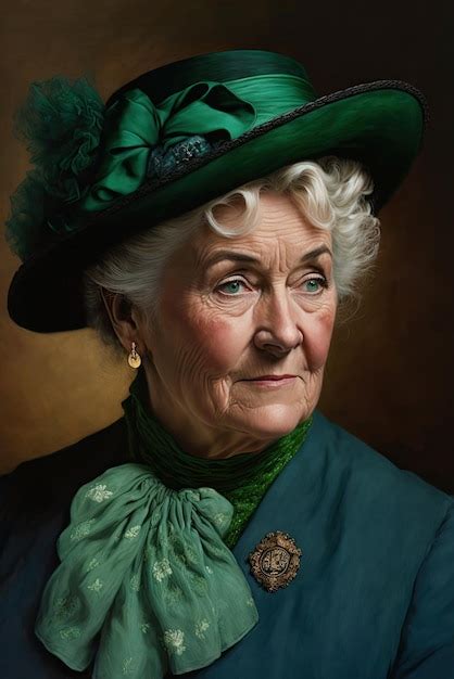 Premium AI Image | Portrait of an Irish woman in a green hat St Patrick's Day Generative AI ...