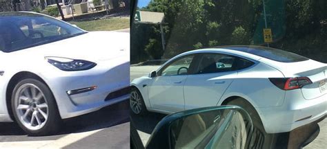 New close encounter spy shots of the White Tesla Model 3