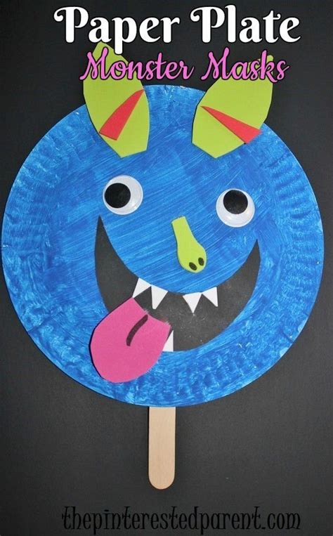 Paper Plate Shape Monster Masks – The Pinterested Parent