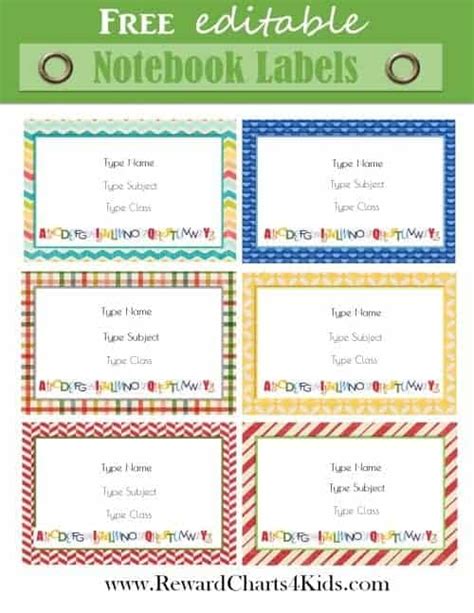 Free personalized kids school labels - Customize online & print at home