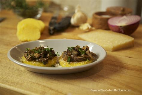 Office Eats (4): Polenta Bites with Mushroom Ragu – The Cuban Reuben