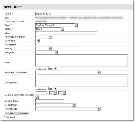 It Help Desk Ticket Template