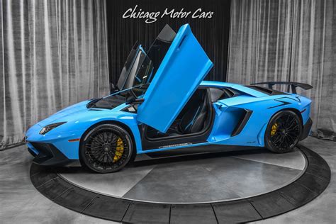 Used 2017 Lamborghini Aventador SV LP750-4 Coupe RARE Blue Cepheus! Carbon Fiber! Only 5K Miles ...