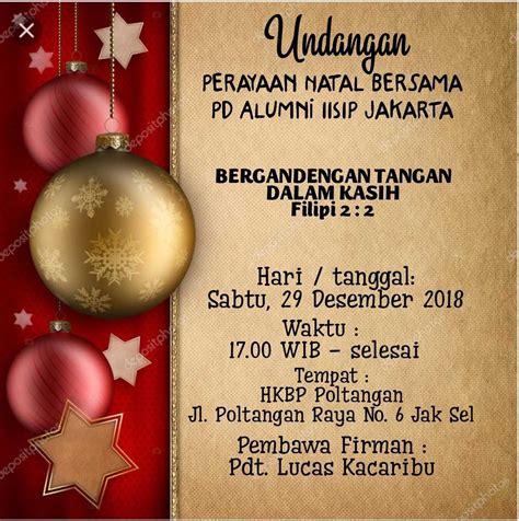 Contoh Kartu Undangan Natal - IMAGESEE