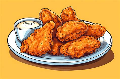 Premium AI Image | Chicken tenders illustration Food ...