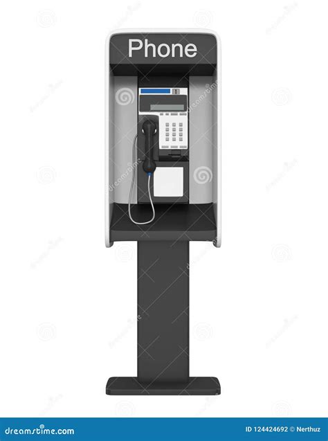 Payphone Booth Isolated stock illustration. Illustration of background - 124424692