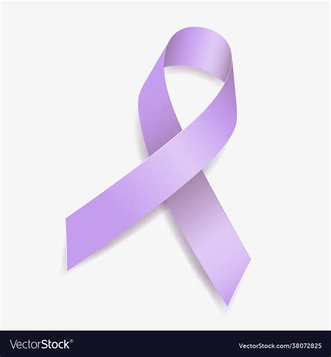 Lavender ribbon awareness general cancer Vector Image