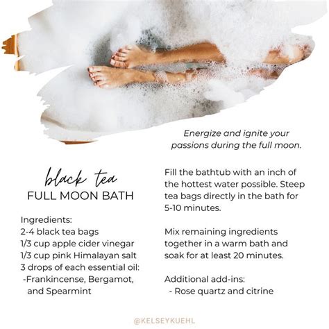 Black Tea Full Moon Bath Ritual | Moon bath, Bath recipes, Full moon