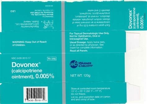 Dovonex Ointment - FDA prescribing information, side effects and uses